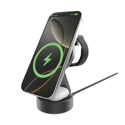 Caricatore wireless 3 in 1 ULTRAVELOCE 25W RCS con stampa logo - Immagine 6