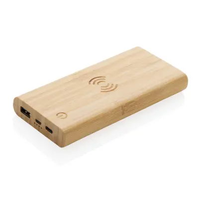 Powerbank wireless 8000 mAh 5W in bambù - Immagine 3