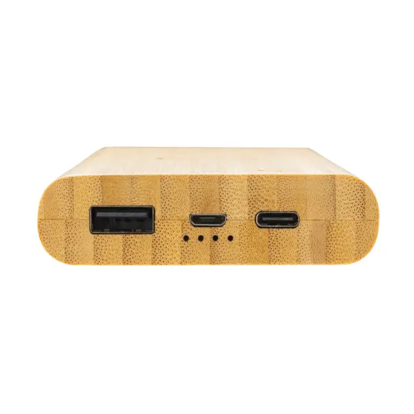 Powerbank wireless 8000 mAh 5W in bambù - Immagine 7