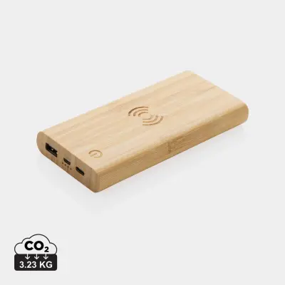 Powerbank wireless 8000 mAh 5W in bambù - Immagine 1
