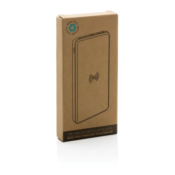 Powerbank wireless da 8.000 mAh in plastica riciclata RCS - Immagine 9