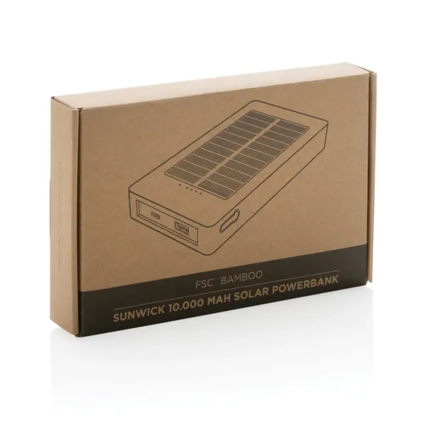 Sunwick 10.000 mAh Bamboo solar powerbank - Immagine 6