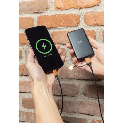 Powerbank wireless 5W da 5.000 mAh in plastica riciclata RCS - Immagine 11