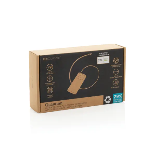 Powerbank 10000 mAh Quantum PD 45W RCS con schermo - Immagine 4