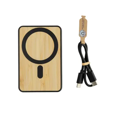 Powerbank magnetica 5.000 mah Zen in bamboo