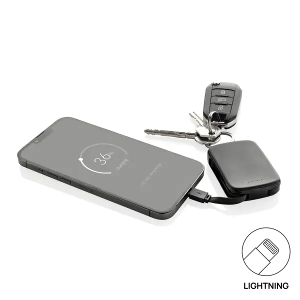 Portachiavi in plastica NE XO con powerbank 2000 mAh personalizzabile - Immagine 5