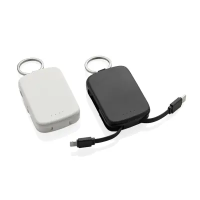 Portachiavi in plastica NE XO con powerbank 2000 mAh personalizzabile