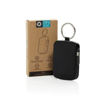 Portachiavi in plastica NE XO con powerbank 2000 mAh personalizzabile - Immagine 3