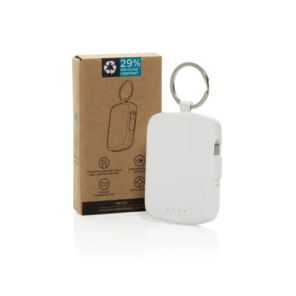 Portachiavi in plastica NE XO con powerbank 2000 mAh personalizzabile - Immagine 12