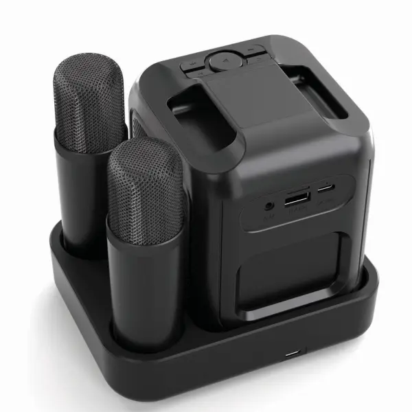 Singvibe RCS recycled plastic karaoke set with double mic - Immagine 6