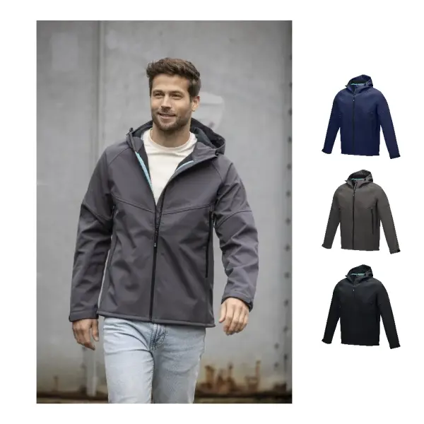 Giacca softshell uomo COLTAN in tessuto riciclato personalizzato GRS - Immagine 1
