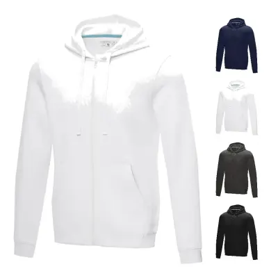 Felpa RUBY da uomo con cappuccio full zip tessuto organico