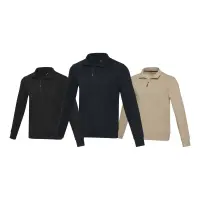 Maglione con cerniera a un quarto TIN AWARE in tessuto riciclato