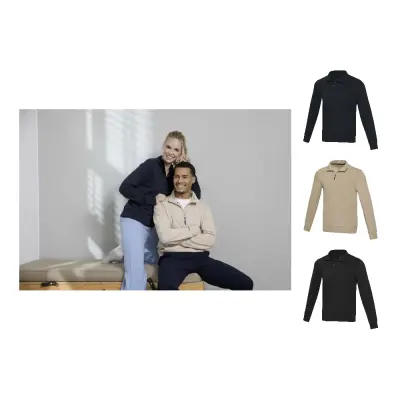 Maglione con cerniera a un quarto TIN AWARE in tessuto riciclato