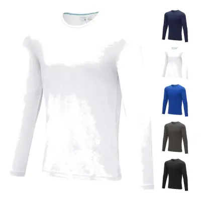 T-shirt Ponoka in tessuto organico manica lunga da uomo, 200 g/m²