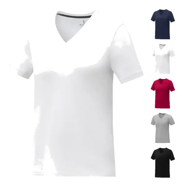 T-shirt SOMOTO donna con collo a V promozionale in cotone 160 g/m² - Immagine 1