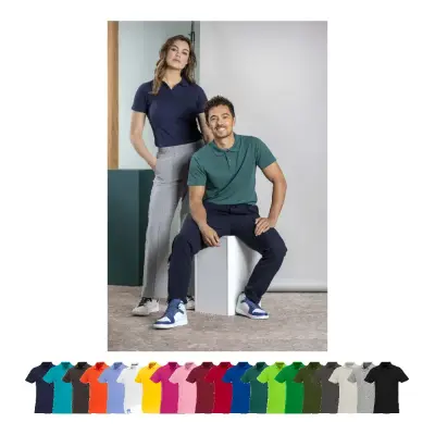 Polo da uomo HELIOS 180 g/m² con stampa logo - Immagine 1