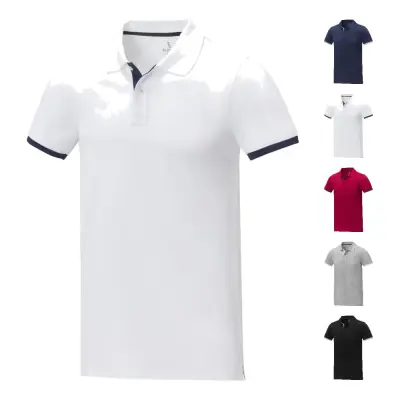 Polo morgan bicolore manica corta 200 g/m² personalizzabile - Immagine 1