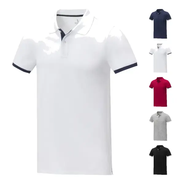Polo morgan bicolore manica corta 200 g/m² personalizzabile - Immagine 1