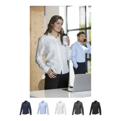 Camicia a maniche lunghe donna POLLUX 130 g/m² con stampa del tuo logo - Immagine 1