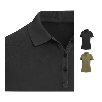 Polo da donna CALGARY in tessuto lavato 200 g/m² personalizzata - Immagine 1
