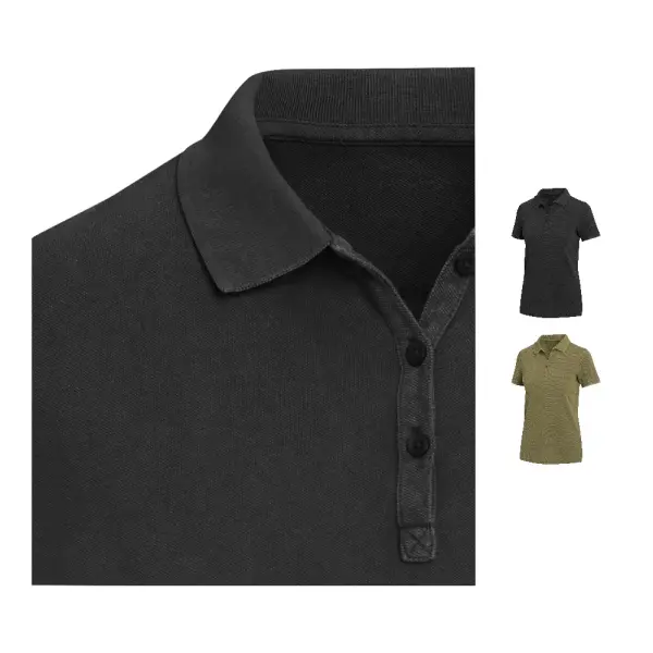 Polo da donna CALGARY in tessuto lavato 200 g/m² personalizzata - Immagine 1