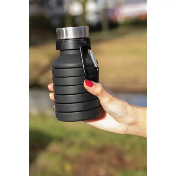 Leakproof collapsible silicone bottle with lid - Immagine 8