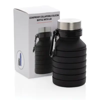 Leakproof collapsible silicone bottle with lid - Immagine 5