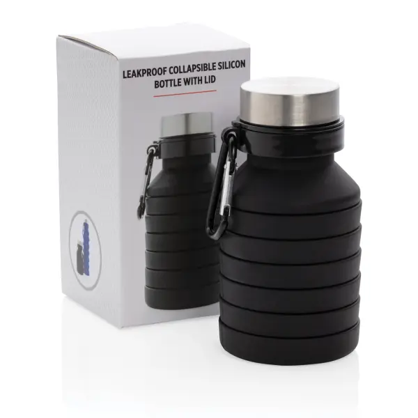 Leakproof collapsible silicone bottle with lid - Immagine 5