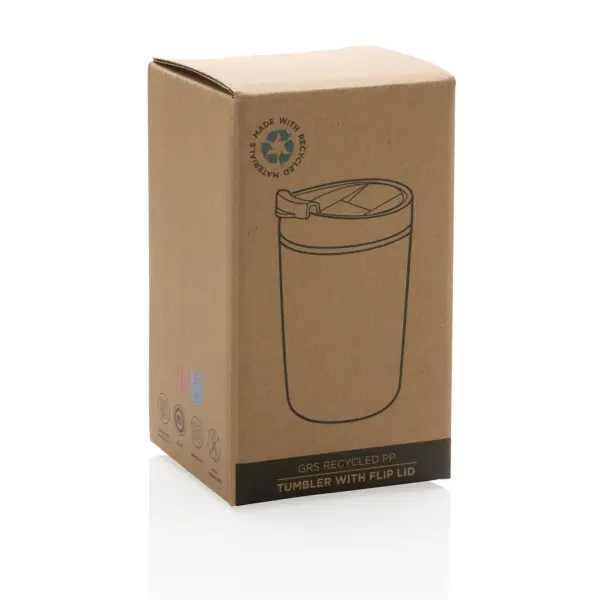 Bicchiere in PP riciclato GRS con tappo 300ml - Immagine 13