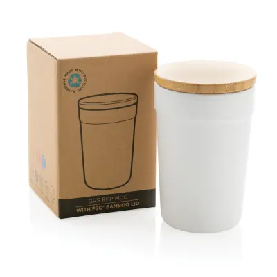 Tazza in rPP GRS con tappo in bambù - Immagine 4