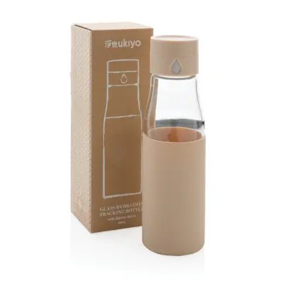Ukiyo glass hydration tracking bottle with sleeve - Immagine 7