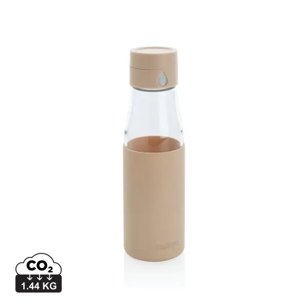 Ukiyo glass hydration tracking bottle with sleeve - Immagine 1