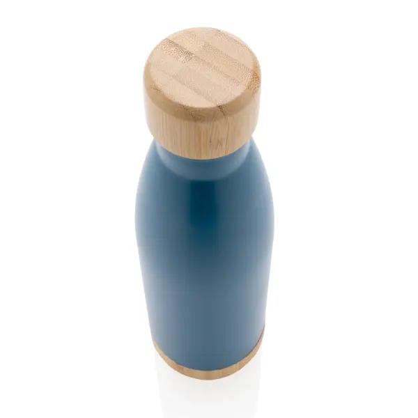 Vacuum stainless steel bottle with bamboo lid and - Immagine 14