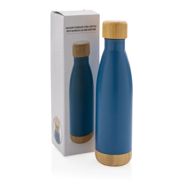 Vacuum stainless steel bottle with bamboo lid and - Immagine 17