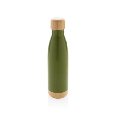 Vacuum stainless steel bottle with bamboo lid and - Immagine 22