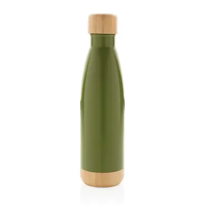 Vacuum stainless steel bottle with bamboo lid and - Immagine 23