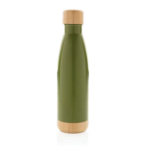Vacuum stainless steel bottle with bamboo lid and - Immagine 23