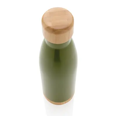 Vacuum stainless steel bottle with bamboo lid and - Immagine 24