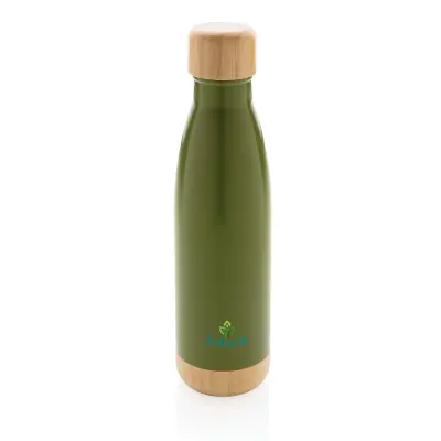 Vacuum stainless steel bottle with bamboo lid and - Immagine 28