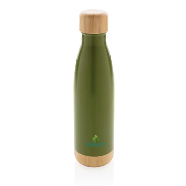 Vacuum stainless steel bottle with bamboo lid and - Immagine 28