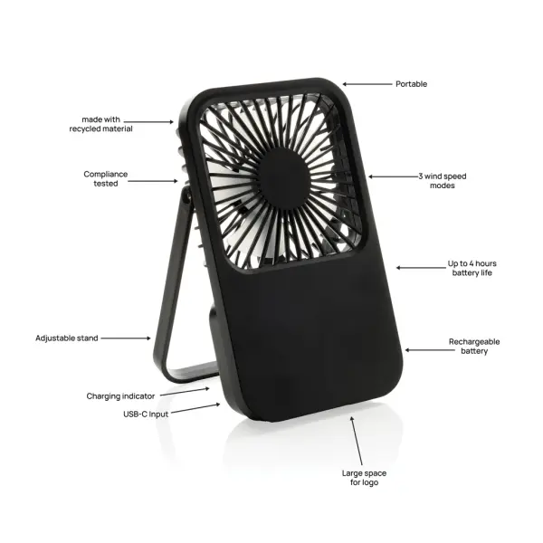 Ventilatore da tavolo ricaricabile Aervina RCS - Immagine 3