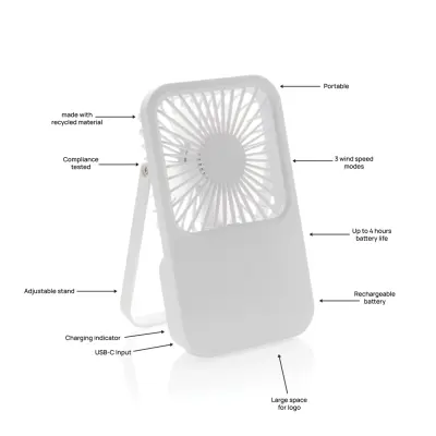 Ventilatore da tavolo ricaricabile Aervina RCS - Immagine 12