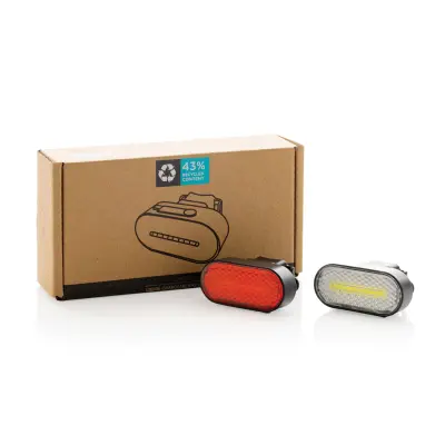 Lumino RCS rPlastic USB rechargeable bike light set - Immagine 5