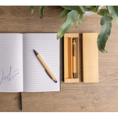 Set di penne in scatola di bambù - Immagine 8