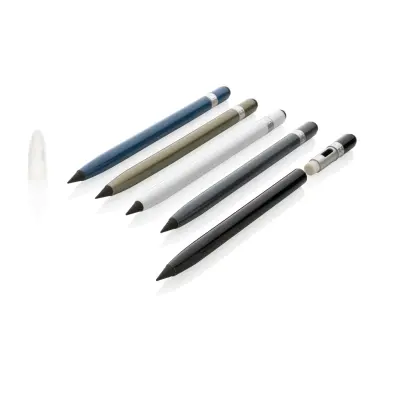 Penna senza inchiostro in alluminio con gomma - Immagine 5