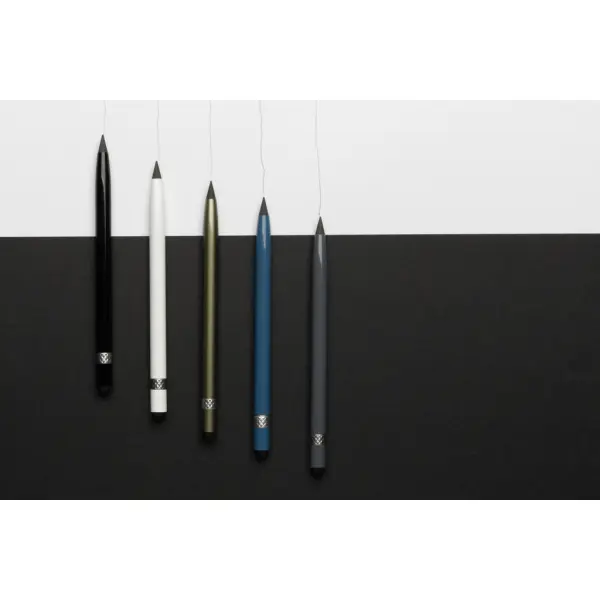 Penna senza inchiostro in alluminio con gomma - Immagine 6
