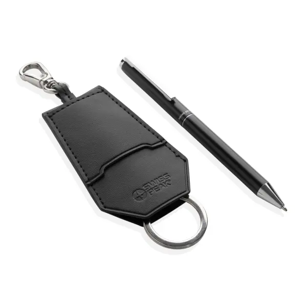 Set portachiavi e penna SP TULA in PU riciclato RCS - Immagine 1