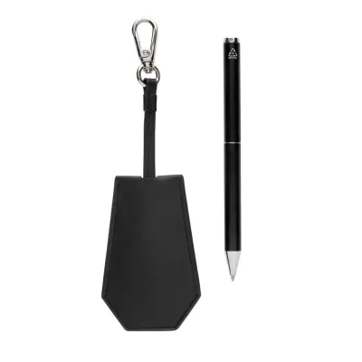 Set portachiavi e penna SP TULA in PU riciclato RCS - Immagine 3