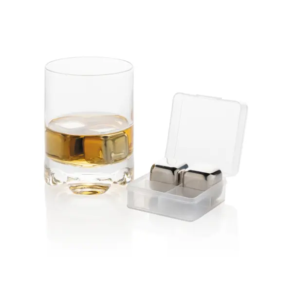 Re-usable stainless steel ice cubes 4pc - Immagine 3